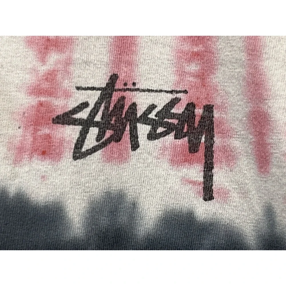 Vtg Stussy Tie Dye Tshirt Sz Small READ Double Sided Short Sleeve 90's Y2K Skate